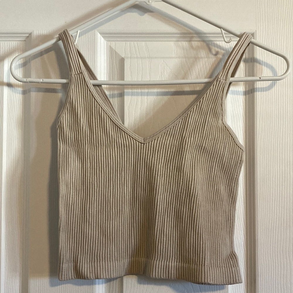 Beige crop top